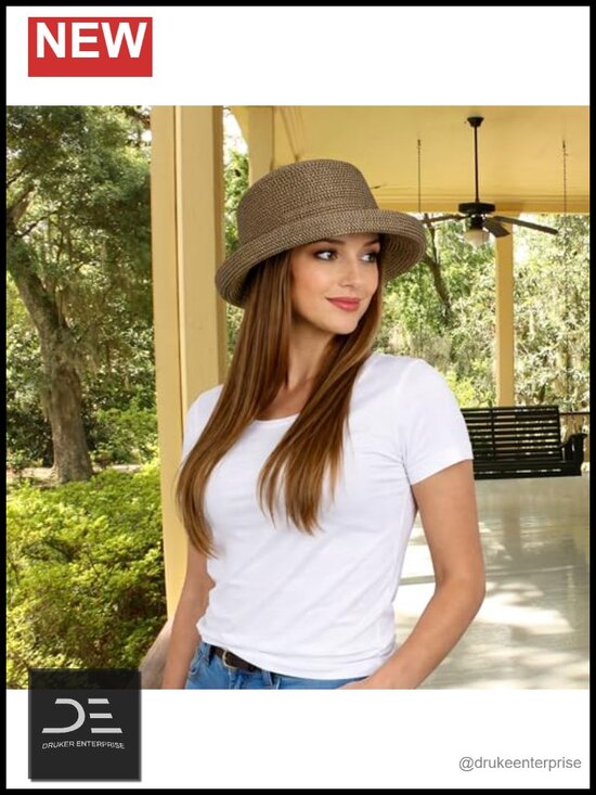 UPF 50+ Sun Hat for Small Heads Packable Travel with Drawstring main image 5